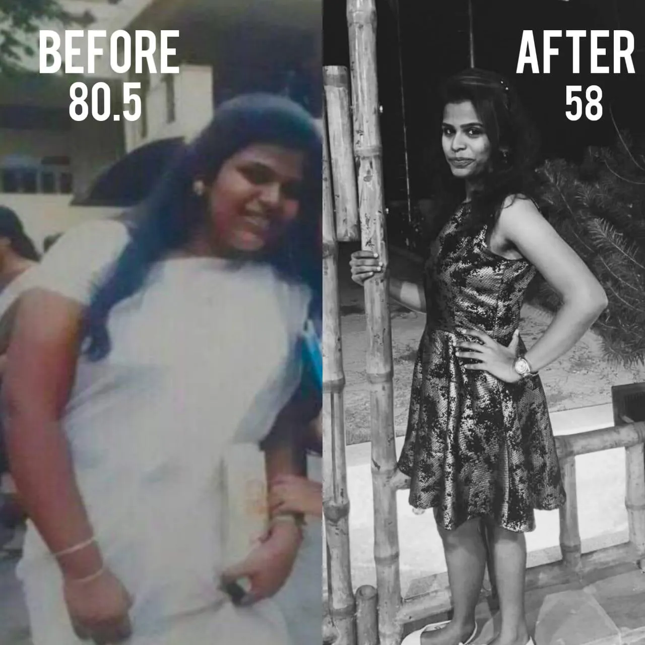 Rashmi Reddy long-term weight loss and muscle gain transformation at Power Fitness Club.