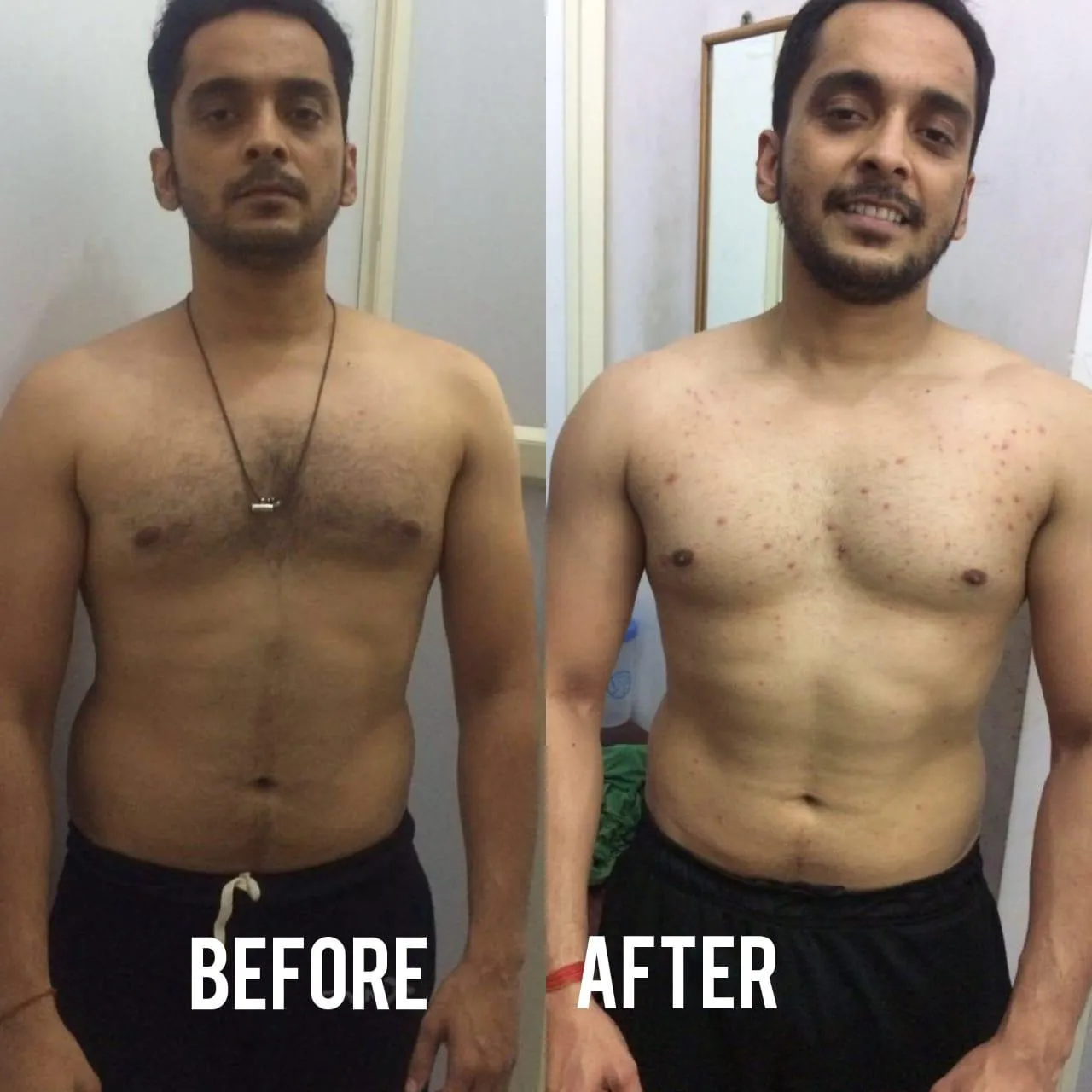 Before-and-after member transformation following structured strength and mobility training.