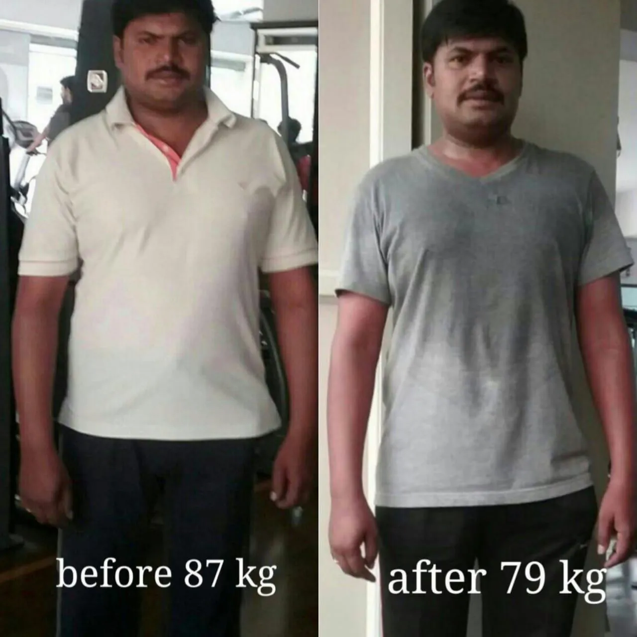 Before-and-after member transformation following structured general fitness training.